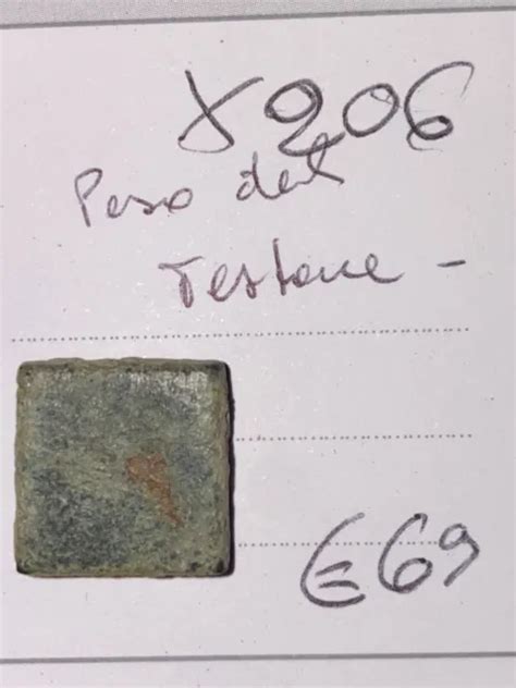 ANCIEN POIDS MONÉTAIRE Pièce de Monnaie Del Testone Poids 9 2 Gr X206