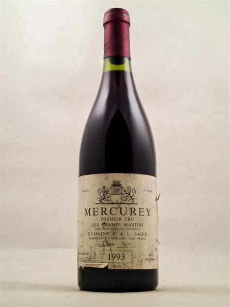 Domaine F L Saier Mercurey 1er Cru Les Champs Martin 1993