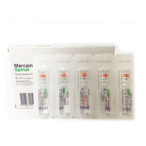 Marcain Spinal 05 5x4mlsterile Glass Ampoule Rd Sss Australia