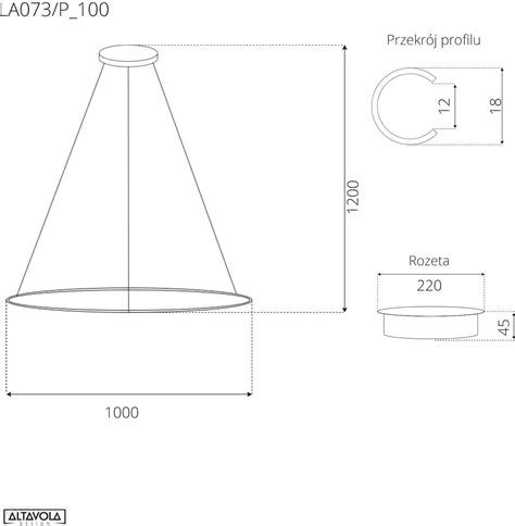 Altavola Design Lampa Wisz Ca Ledowe Okr Gi No Cm In K Czerwona