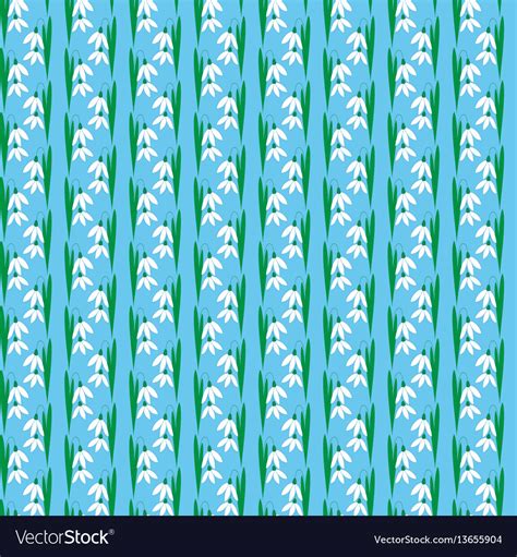 Snowdrop Seamless Pattern Royalty Free Vector Image