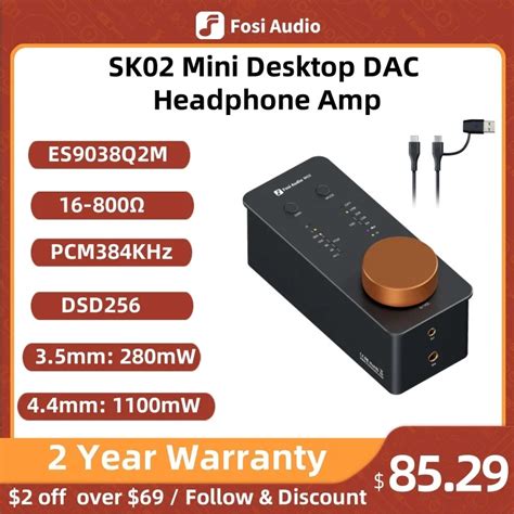 Fosi Ses SK02 DAC Kulakl K Amplifikat R Preamp Destek DSD 256 PCM I In