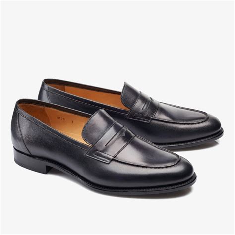 Carlos Santos 9176 Elliot Noir Shadow Penny Loafers - The Noble Dandy