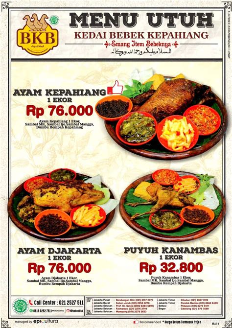 Selalu Diperbarui Menu Bebek Bkb Mampang