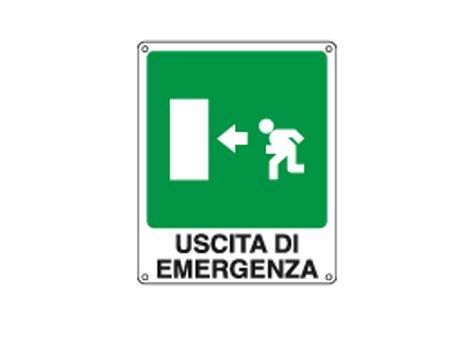 Cartelli Segnalatori Cartello Adesivo Easyfix Uscita Di Emergenza