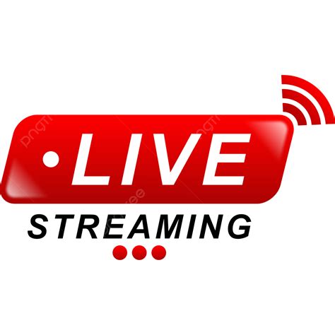 Live Streaming Button Vector Live Live Straming Live Streaming Red