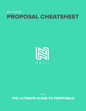 Fillable Online PROPOSAL CHEATSHEET Fax Email Print PdfFiller