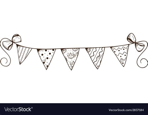 Party Decorative Garland Of Flags Royalty Free Vector Image