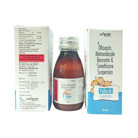 Ofloxacin Metronidazole Benzoate Simethicone Suspension