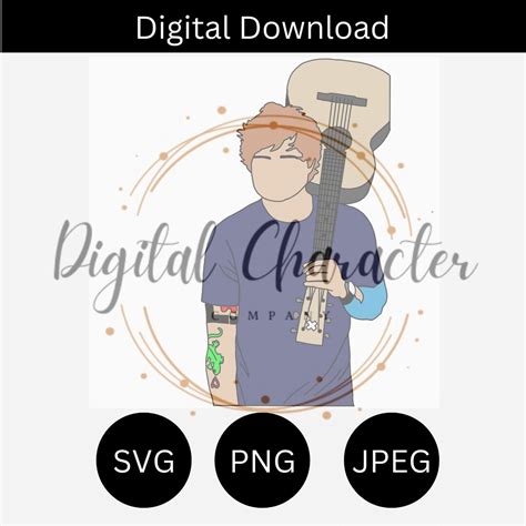 Ed Sheeran Svg Png Jpeg Instant Download Etsy Australia