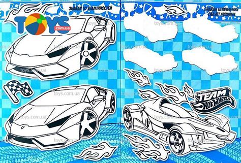 Раскраска с заданиями наклеек Hot Wheels Рисование в интернет магазине Toys