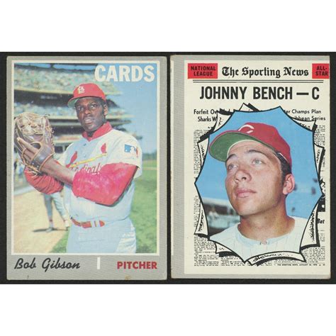 Lot Of Topps Baseball Cards With Johnny Bench All Star