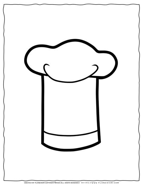 Clothes Coloring Page Chef Hat Planerium