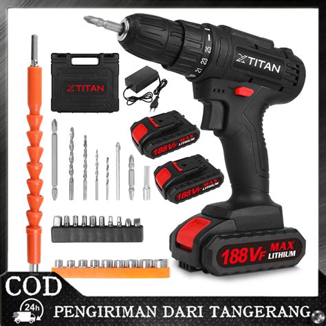 Jual XTITAN13mm Mesin Bor Listrik Mesin Bor Listrik Baterai Bor Tanpa