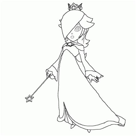 Gambar Daisy Mario Coloring Pages Getcoloringpages Princess Rosalina Di