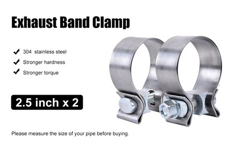 Evil Energy Exhaust Clamp Narrow Band Muffler Clamp Stainless Steel