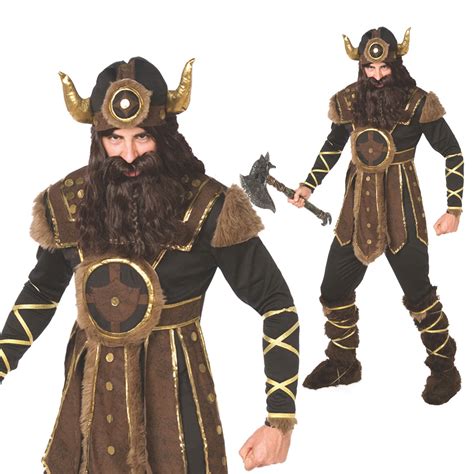 Morph Adult Viking Costume Men Midieval Barbarian Halloween Costumes