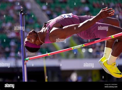 Kyle Garland Competes During The Decathlon High Jump During The Us