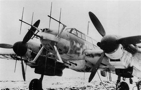 Messerschmitt Bf 110G-4 night fighter equipped with Liechtenstein radar ...