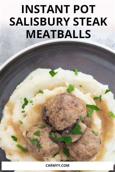 Healthy Instant Pot Salisbury Steak Styled Meatballs Recipe Video