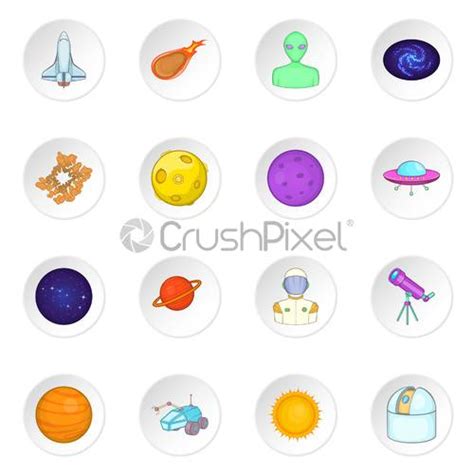 Space Vector Set Cartoon Style Stock Vector 3472610 Crushpixel