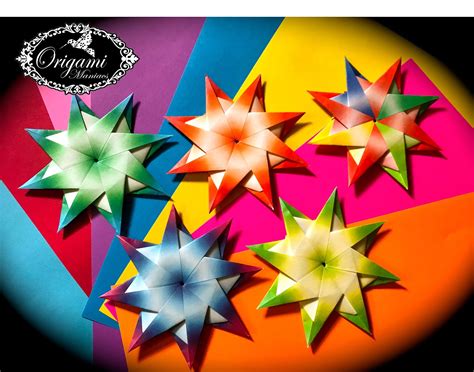 Origami Maniacs Double Sided 8 Pointed Star