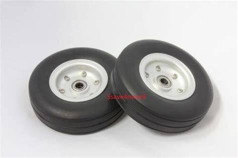 4 0 Aluminum Alloy Core Natural Rubber Wheels Tires For RC Airplane EBay