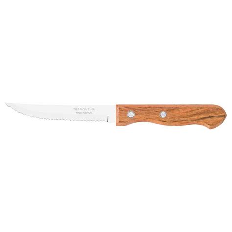 Tramontina Natural Wood 4 Steak Knife Serrated Pack Of 12 Esl