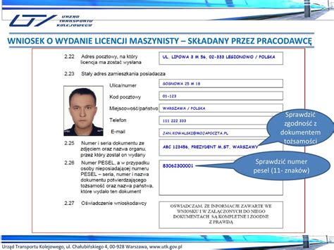 Licencja Maszynisty Przygotowanie Dokument W Do Wydania Licencji