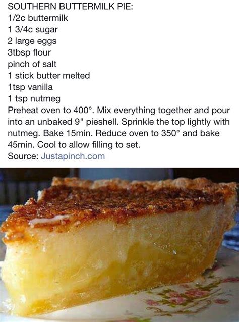 Pin By Pam Tyson Yasinski On Recipes And Fun Foods Buttermilk Pie