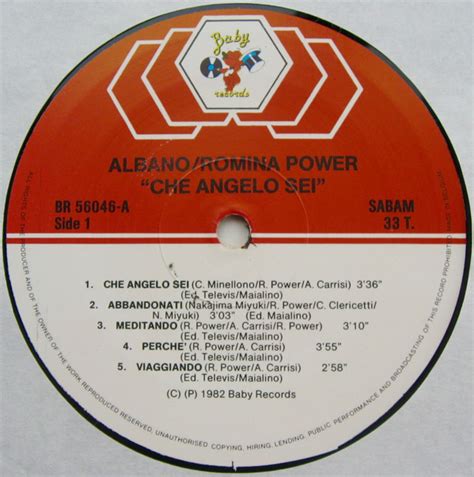 Br Al Bano Romina Power Che Angelo Sei Lp Album Gat