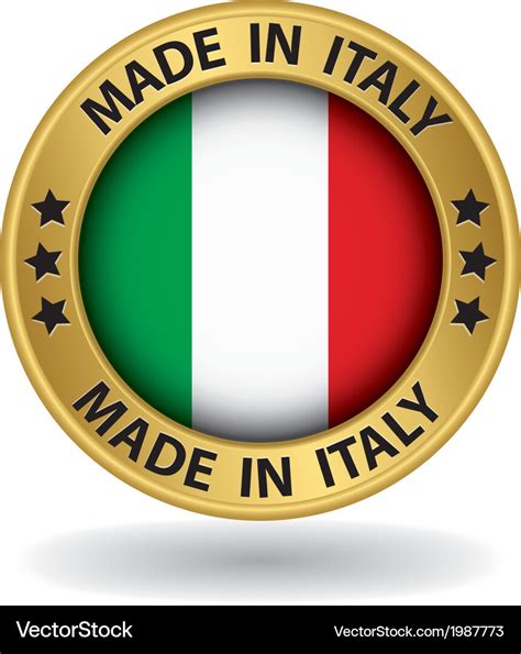 Made In Italy Gold Label Royalty Free Vector Image