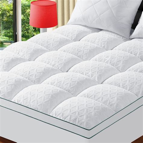 HARNY Bamboo Mattress Topper Queen Size, Cooling Breathable Extra Thick ...