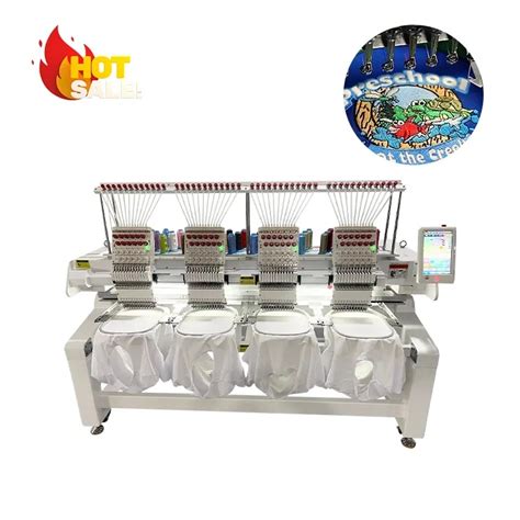 Popular Automatic 4 Heads Hat Clothes T Shirt Embroidery Sewing Machine