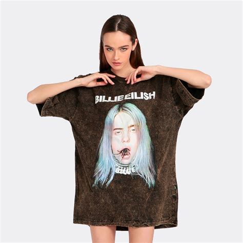 Jual Kaos Oversize Wash Billie Eilish Shopee Indonesia