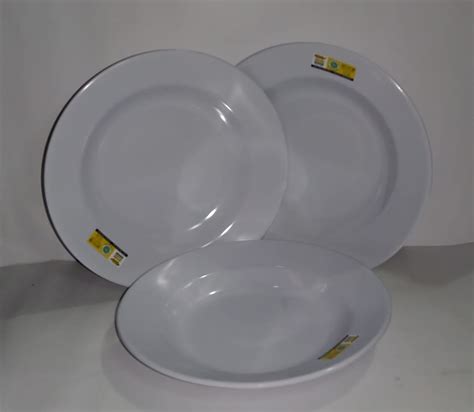 3pcs Piring Makan Melamin 9 Inch Merek Golden Dragon 3 Piring Melamin