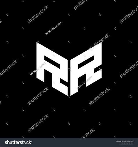 Rr Letter Logo Design Black Background Stock Vector (Royalty Free ...