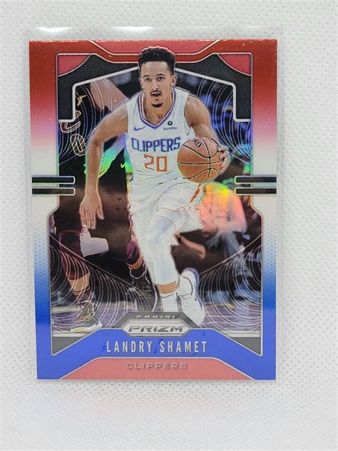 2019 20 Panini Prizm Landry Shamet Red White Blue Prizm Holo Brooklyn