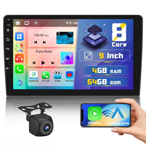 4G 64 8 Core Double Din Android 13 Car Stereo With Wireless Apple