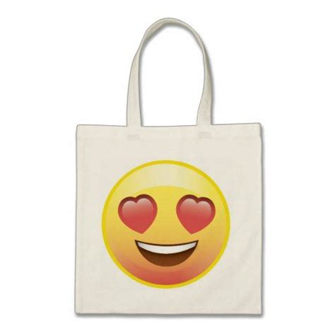 Heart Eyes Happy Love Emoji Tote Bag Tote Bag Bags Tote