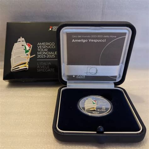 Euro Proof Italia Vespucci Cofanetto Certificato Tiratura