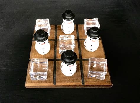 Miniature Set Snowman And Ice Tic Tac Toe Etsy