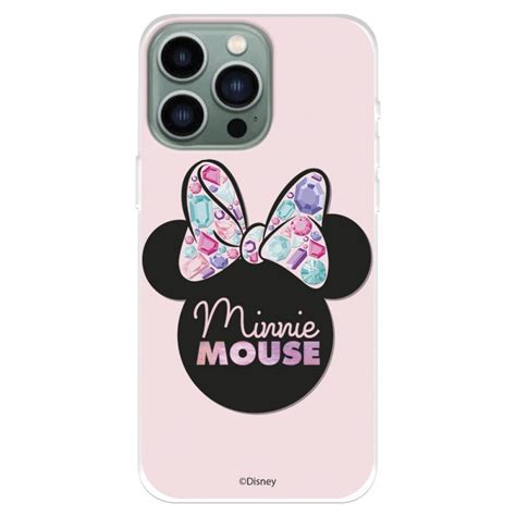 Funda Para IPhone 14 Pro Max Oficial De Disney Minnie Pink Shadow