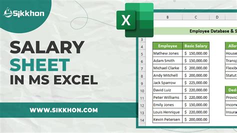 MS Excel salary sheet with tips tricks | English | Free | Sikkhon - YouTube