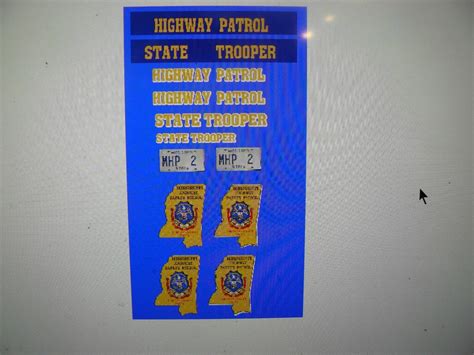 Mississippi State Highway Patrol Car Decals Old School 124 Ebay