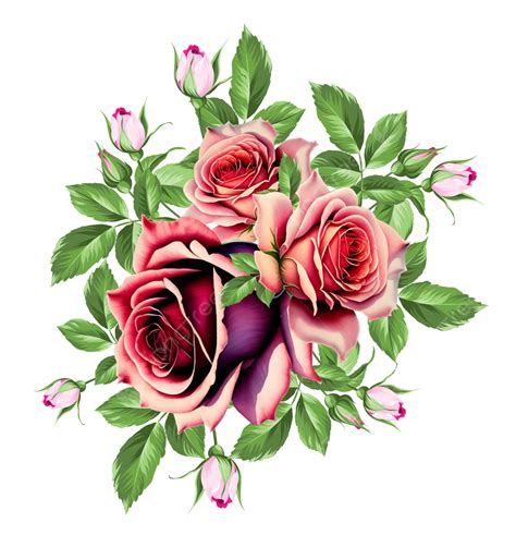 Hermosas Rosas Rosadas Y Amarillas Png Flores Rosa Ramo De Flores Png Y