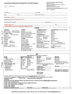 Fillable Online Miriamhospital Medical Imaging Patient Referral Form