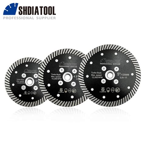 SHDIATOOL 2pcs Set Diamond Cutting Disc Hot Pressed Narrow Turbo Saw