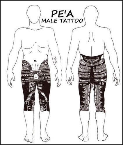 Samoan Lineage Traditional Samoan Tattoo Tatau Or Male Pea