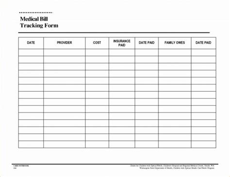 Tracking Medical Expenses Spreadsheet — Db